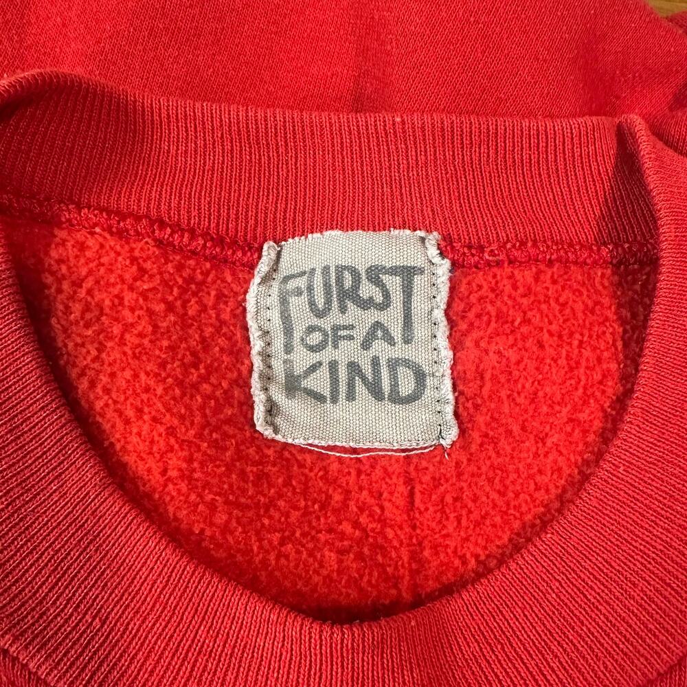 Furst of a Kind Lehigh University Sweatshirt Vintage Reworked Oversized Red - Picture 10 of 10
